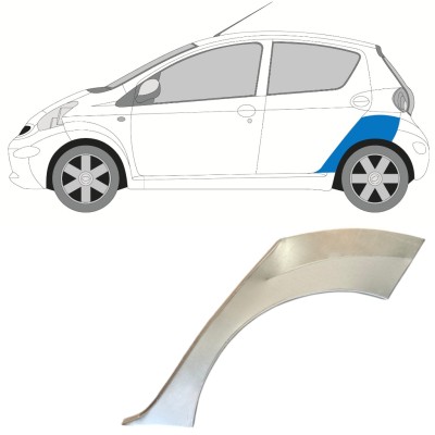 Reperaturka błotnika tylnego do Toyota Aygo 2005-2012 / Lewa 16059