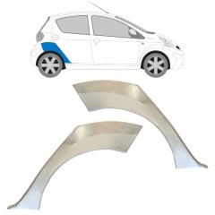 Reperaturka błotnika tylnego do Toyota Aygo 2005-2012 / Lewa+Prawa / Zestaw 16060