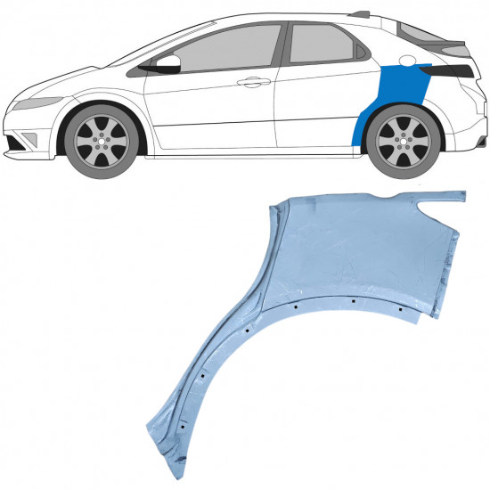 Reperaturka błotnika tylnego do Honda Civic 2005-2011 / Lewa 6635