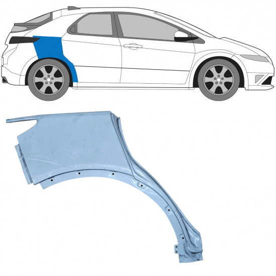 Reperaturka błotnika tylnego do Honda Civic 2005-2011 / Prawa 6634