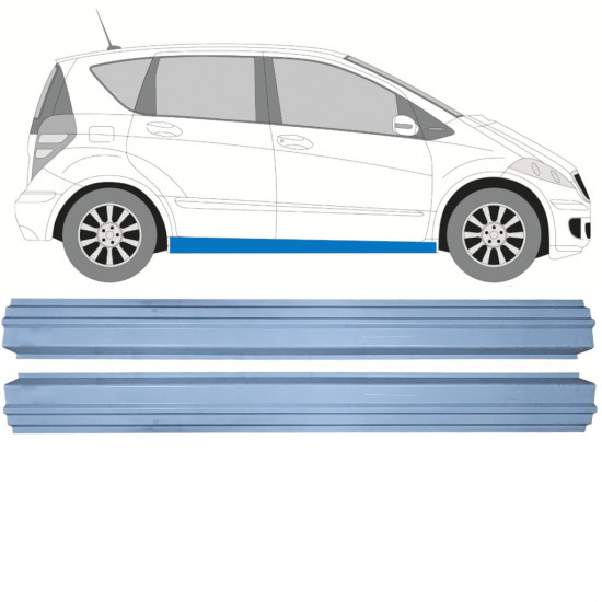 Reperaturka progu do Mercedes A-class 2004-2012 / Lewa = Prawa (symetryczny) / Zestaw 11153