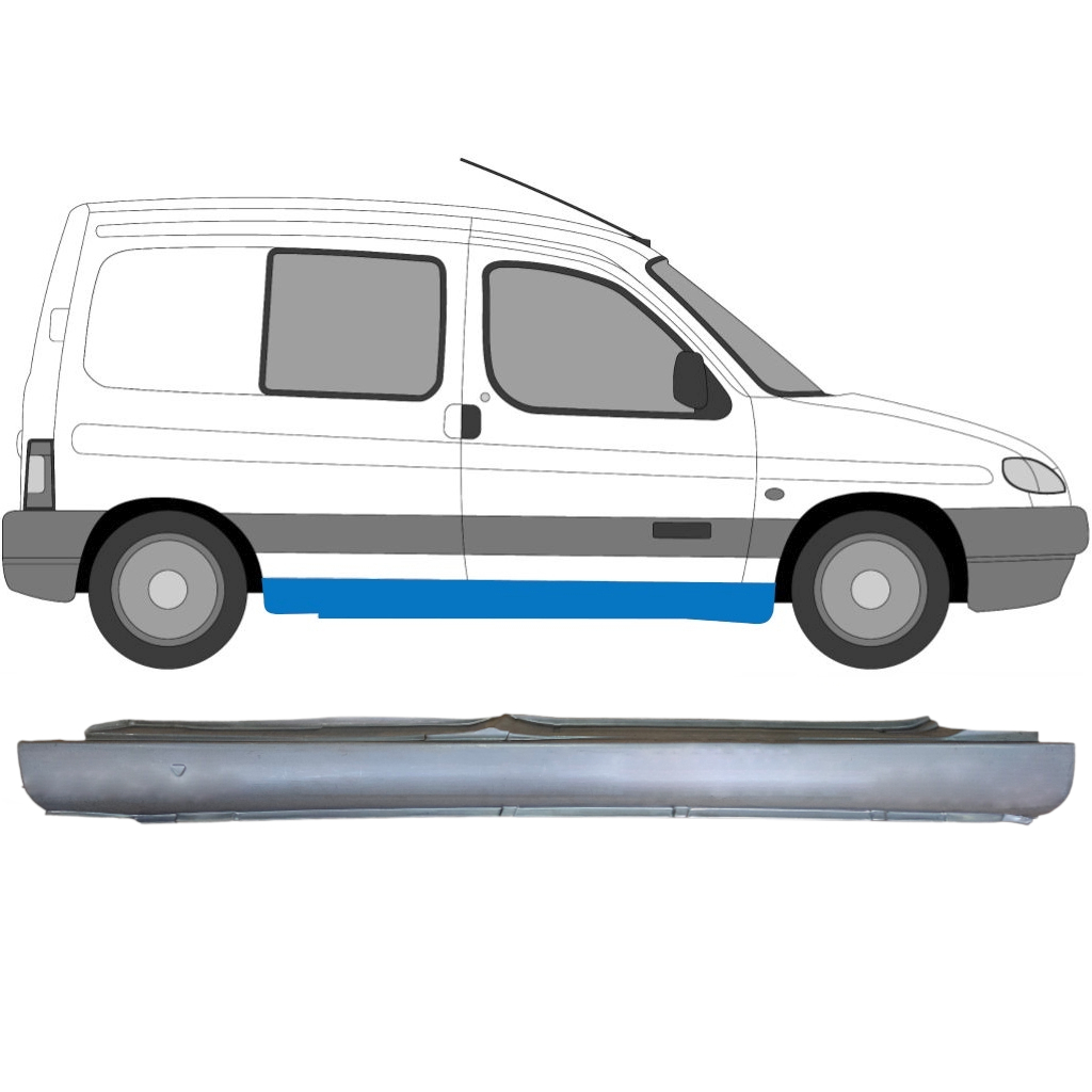 Reperaturka Progu Do Peugeot Partner 1996- / Prawa 6952