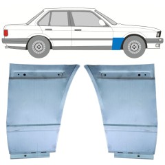 Reperaturka błotnika przedniego do BMW 3 E30 1982-1994 / Lewa+Prawa / COMBI / SEDAN / Zestaw 11483