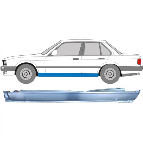 Pełny próg do BMW 3 E30 1982-1994 / Lewa 6381