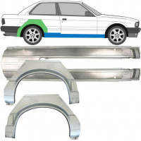 Reperaturka progu + błotnika tylnego do BMW 3 E30 1987-1994 / Lewa+Prawa / Zestaw 9518