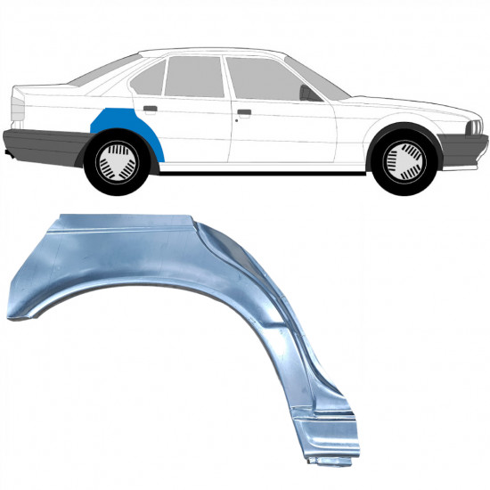 BMW 5 E34 1987-1996 SEDAN REPERATURKA BŁOTNIKA TYLNEGO / PRAWA STRONA