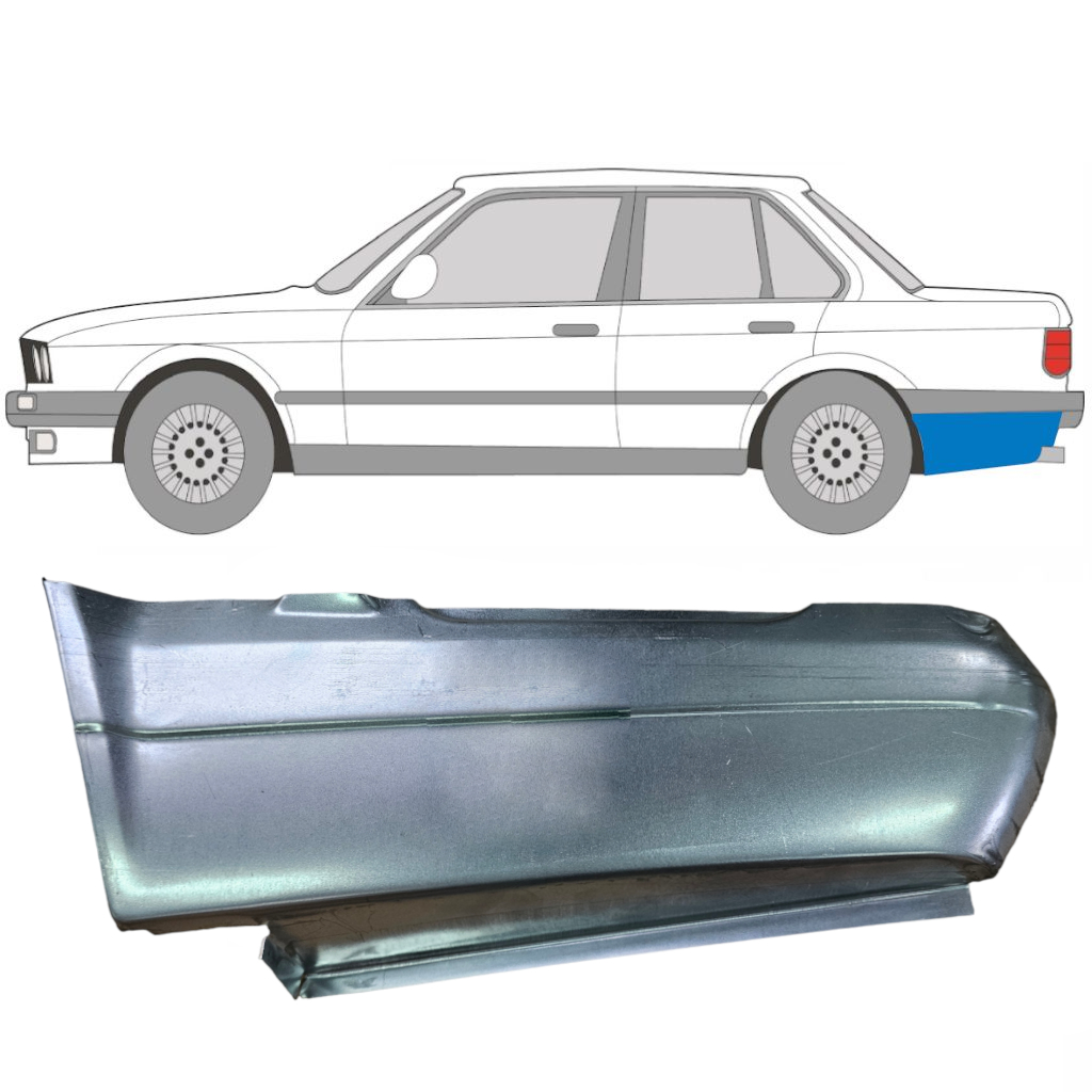 BMW 3 E30 1982-1987 2/4 DRZWIOWY REPERATURKA BŁOTNIKA TYLNEGO / PARA