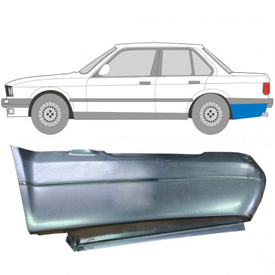 BMW 3 E30 1982-1987 2/4 DRZWIOWY REPERATURKA BŁOTNIKA TYLNEGO / LEWA STRONA