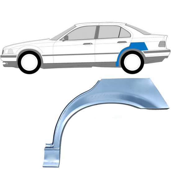 BMW 3 E36 1990-2000 SEDAN REPERATURKA BŁOTNIKA TYLNEGO / LEWA STRONA