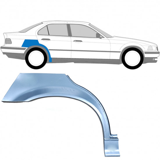 BMW 3 E36 1990-2000 SEDAN REPERATURKA BŁOTNIKA TYLNEGO / PRAWA STRONA