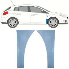 Reperaturka błotnika przedniego do Fiat Bravo II 2007-2014 / Lewa+Prawa / Zestaw 11545