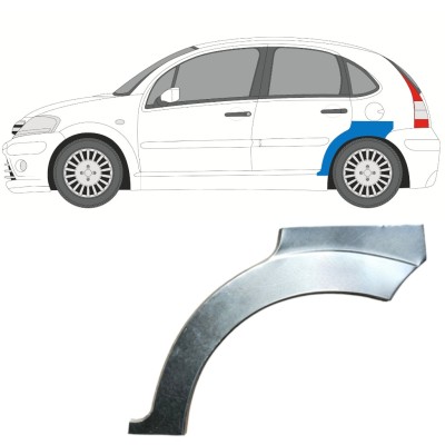 Reperaturka błotnika tylnego do Citroen C3 2002-2010 / Lewa 14768