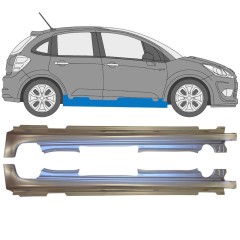 Pełny próg do Citroen C3 2009-2016 / Lewa+Prawa / Zestaw 14637