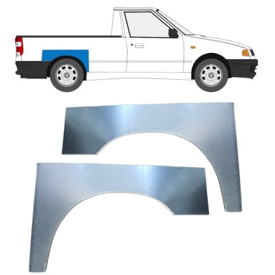 Reperaturka błotnika tylnego do Volkswagen Caddy 1995-2004 / Lewa+Prawa / PICKUP / Zestaw 16330