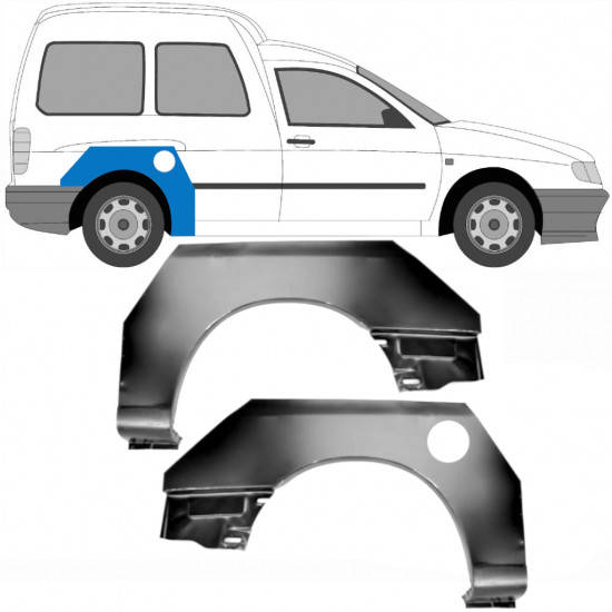 VW CADDY SEAT INCA 1995-2004 REPERATURKA BŁOTNIKA TYLNEGO / ZESTAW