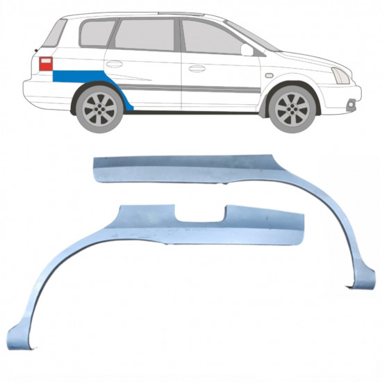 Reperaturka błotnika tylnego do Kia Carens 1999-2006 / Lewa+Prawa / Zestaw 9281