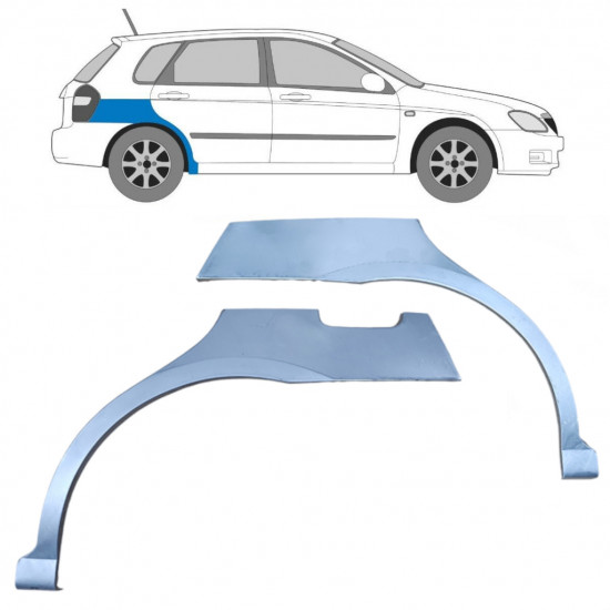 Reperaturka błotnika tylnego do Kia Cerato 2004-2008 / Lewa+Prawa / Zestaw 10690