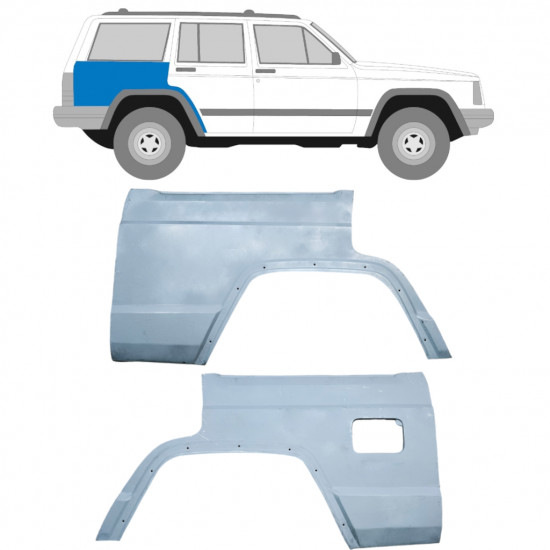 Reperaturka błotnika tylnego do Jeep Cherokee XJ 1984-2001 / Lewa+Prawa / Zestaw 10442