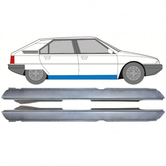 Pełny próg do Citroen BX 1982-1994 / Lewa+Prawa / Zestaw 9818