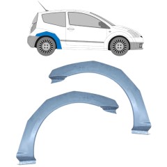 Reperaturka błotnika tylnego do Citroen C2 2003-2009 / Lewa+Prawa / Zestaw 11385