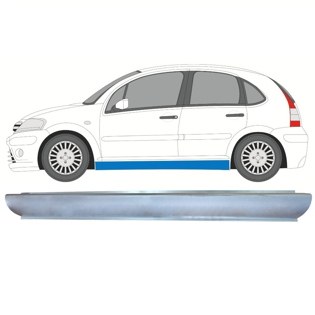Reperaturka Progu Do Citroen C3 2002-2010 / Lewa 10898