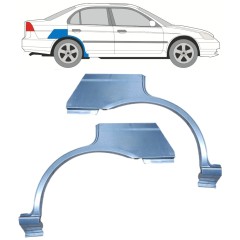 Reperaturka błotnika tylnego do Honda Civic 2001-2005 / Lewa+Prawa / Zestaw 11527