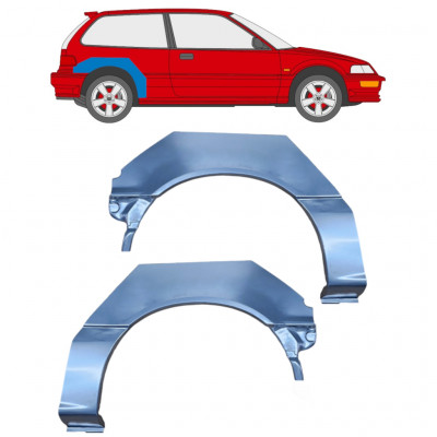 Reperaturka błotnika tylnego do Honda Civic 1987-1991 / Lewa+Prawa / Zestaw 10612