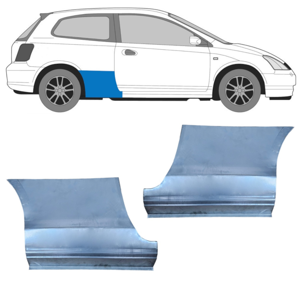 Reperaturka Błotnika Tylnego Do Honda Civic 2001-2005 / Lewa+Prawa / Zestaw 9633