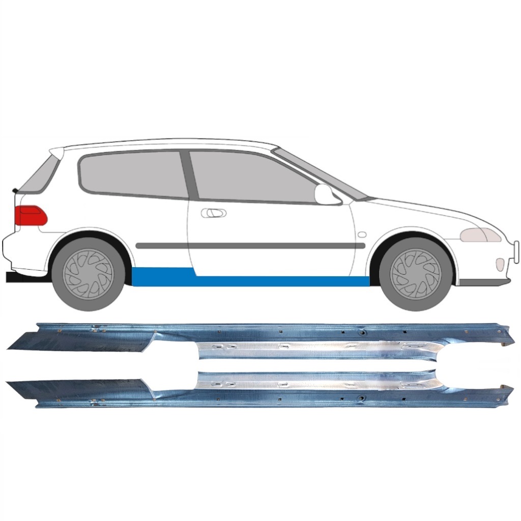 Reperaturka Progu Do Honda Civic 1991-1995 / Lewa+Prawa / Zestaw 9168
