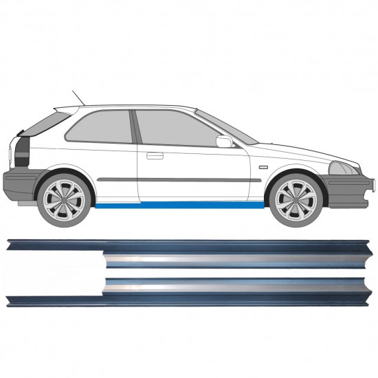 Reperaturka progu do Honda Civic 1995-2000 / Lewa+Prawa / Zestaw 9173