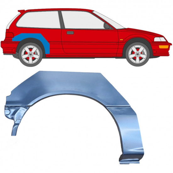 Reperaturka błotnika tylnego do Honda Civic 1987-1991 / Prawa 6630