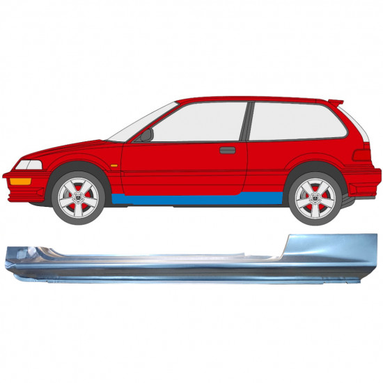 Pełny próg do Honda Civic 1987-1991 / Lewa 6629