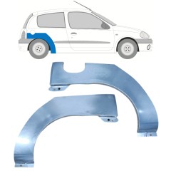 Reperaturka błotnika tylnego do Renault Clio II 1998-2012 / Lewa+Prawa / Zestaw 9681