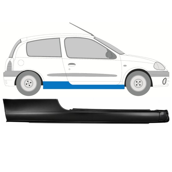 Pełny próg do Renault Clio II 1998-2012 / Prawa 17162