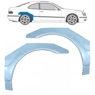 Reperaturka błotnika tylnego do Mercedes CLK 1997-2003 / Lewa+Prawa / Zestaw 9174