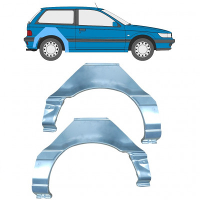 Reperaturka błotnika tylnego do Mitsubishi Colt 1988-1992 / Lewa+Prawa / Zestaw 11017