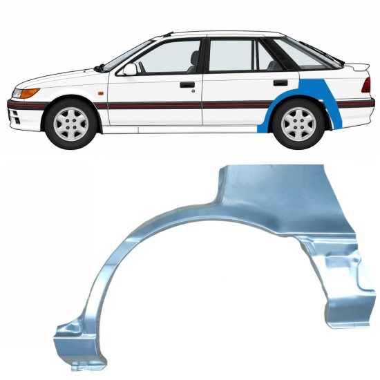 Reperaturka błotnika tylnego do Mitsubishi Colt 1988-1992 / Lewa 10796