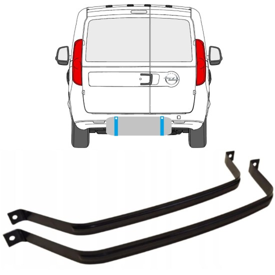 Obejmy zbiornika paliwa do Opel Combo D 2011-2018 15041 Obejmy zbiornika paliwa do Opel Combo D 2011-2018 15041
