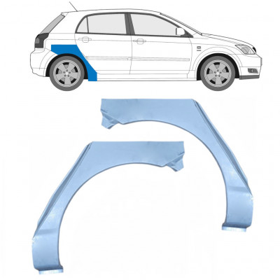 Reperaturka błotnika tylnego do Toyota Corolla 2001-2007 / Lewa+Prawa / Zestaw 10564