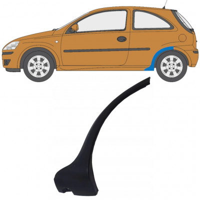 OPEL CORSA 2003-2010 LISTWA NADKOLA TYLNEGO / LEWA STRONA