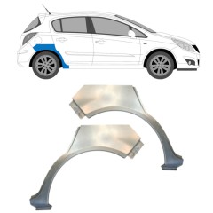 Reperaturka błotnika tylnego do Opel Corsa D 2006-2015 / Lewa+Prawa / HATCHBACK / Zestaw 14577