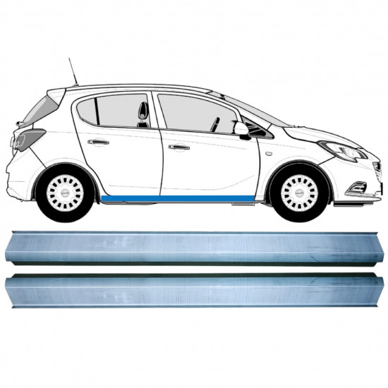 Reperaturka progu do Opel Corsa E 2014-2019 / Lewa+Prawa / Zestaw 12883