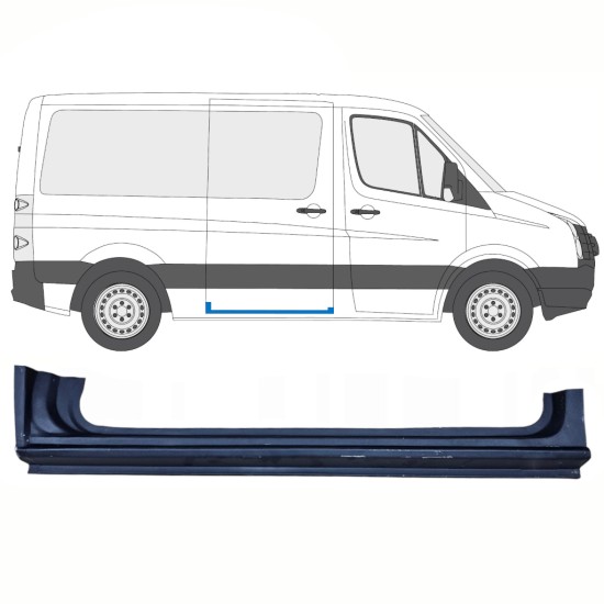 Reperaturka progu drzwi przesuwnych do Volkswagen Crafter 2005-2017 / Prawa 13893