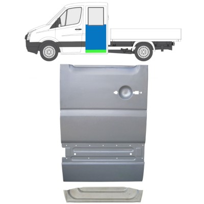Reperaturka drzwi tylnych wewnętrzna + zewnętrzna do Volkswagen Crafter 2005-2017 / Lewa / Zestaw 14276