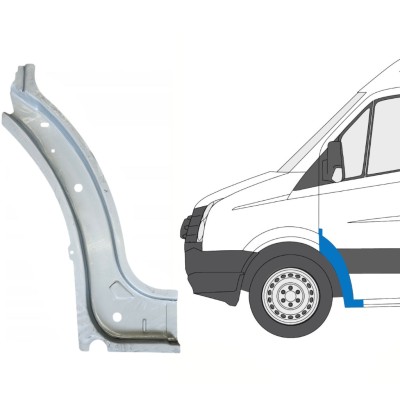 Reperaturka nadkola przedniego wewnętrzna do Volkswagen Crafter 2005-2017 / Lewa 15499