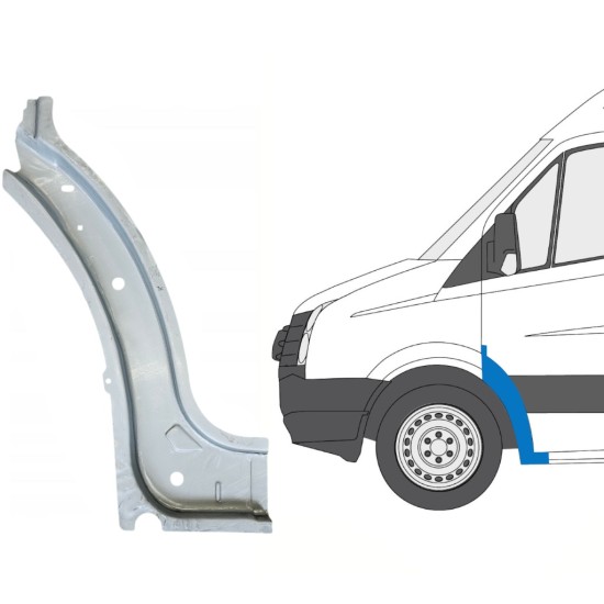 Reperaturka nadkola przedniego wewnętrzna do Volkswagen Crafter 2005-2017 / Lewa 15499