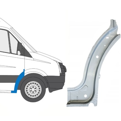 Reperaturka nadkola przedniego wewnętrzna do Volkswagen Crafter 2005-2017 / Prawa 15498