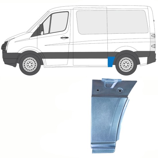 Reperaturka błotnika tylnego do Volkswagen Crafter 2005-2017 / Lewa 13940
