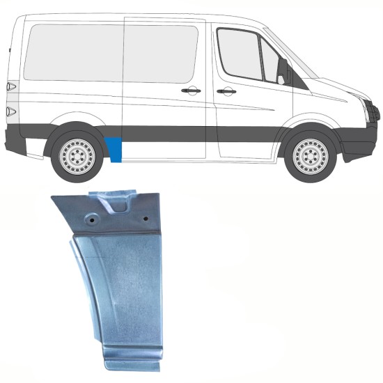 Reperaturka błotnika tylnego do Volkswagen Crafter 2005-2017 / Prawa 13939