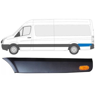 Listwa boczna błotnika tylnego za kołem z lampą do Volkswagen Crafter 2005-2017 / Lewa / Zestaw 13996